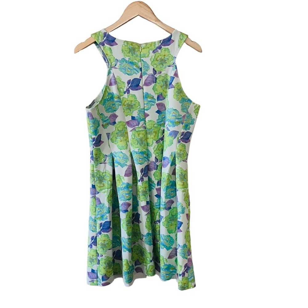 Gianni Bini Floral Scuba Sleeveless Pleated Dress… - image 2