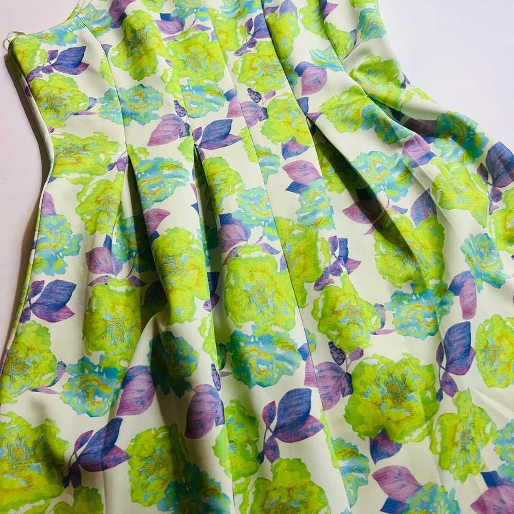 Gianni Bini Floral Scuba Sleeveless Pleated Dress… - image 4