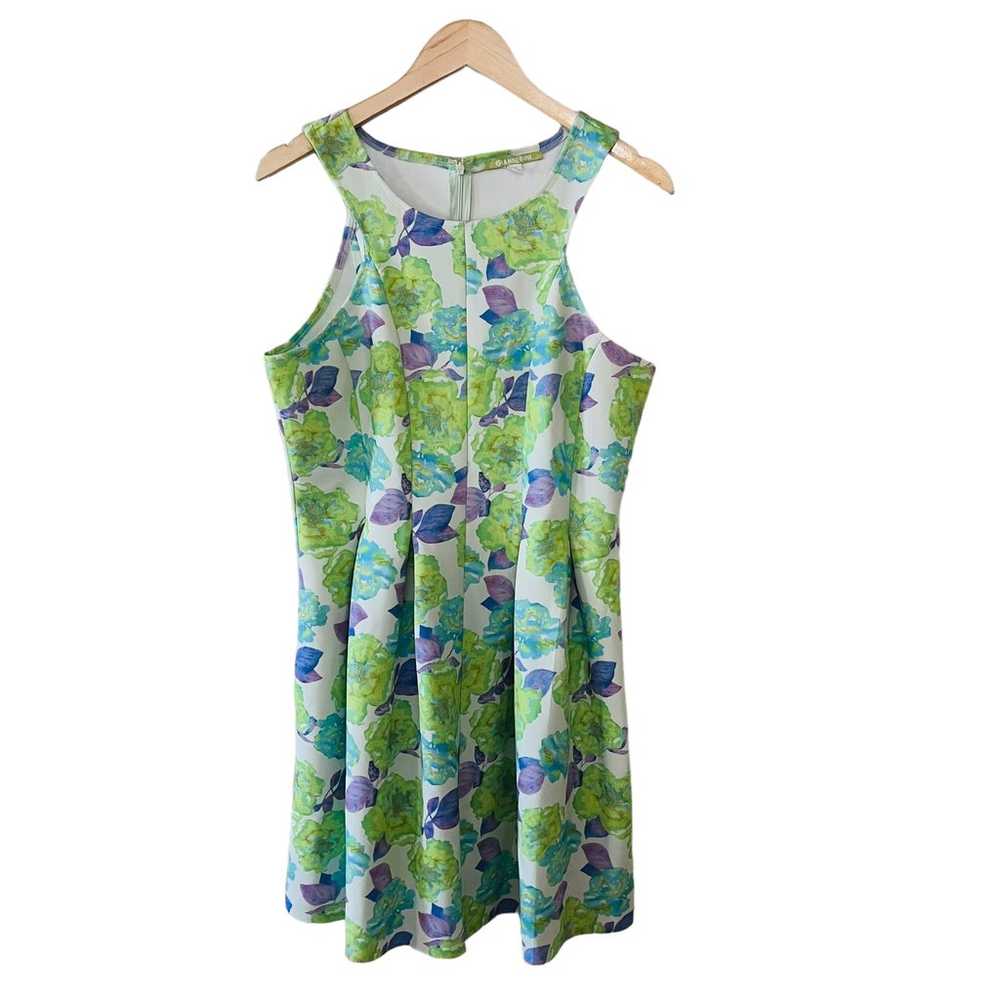 Gianni Bini Floral Scuba Sleeveless Pleated Dress… - image 9