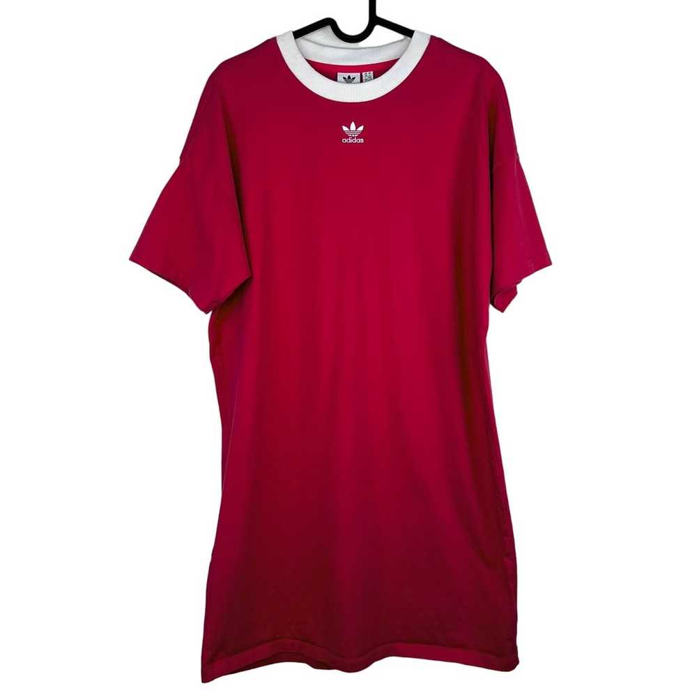 adidas Originals Trefoil T-Shirt Dress in Core Pi… - image 3