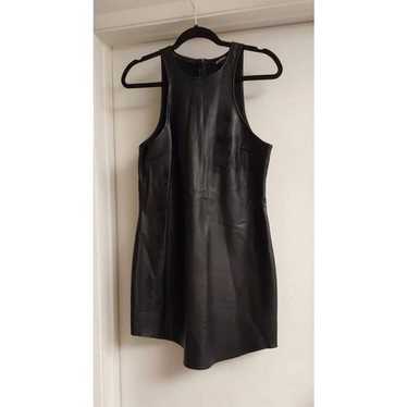 Express Black Faux Leather Mini Dress Sz 10