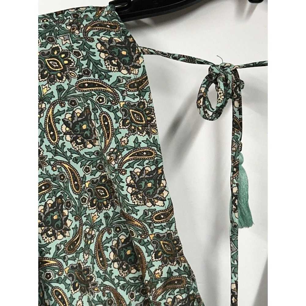 Ananda Wild Silk Blend Paisley Print Maxi Dress E… - image 10