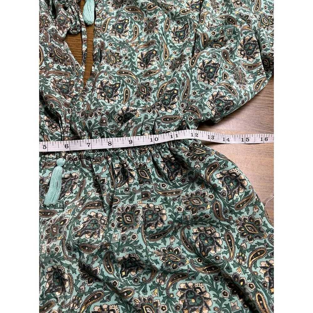 Ananda Wild Silk Blend Paisley Print Maxi Dress E… - image 11