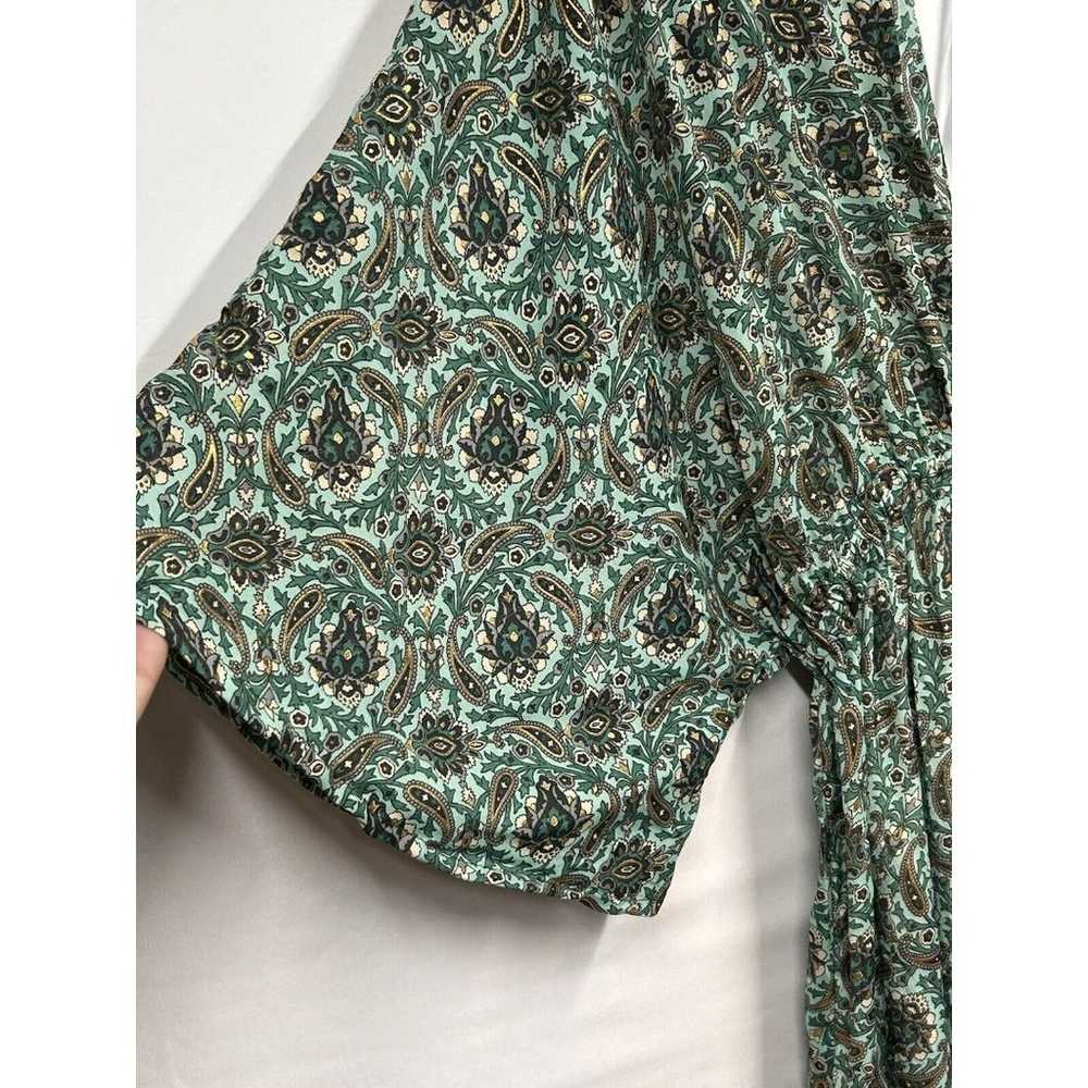 Ananda Wild Silk Blend Paisley Print Maxi Dress E… - image 2