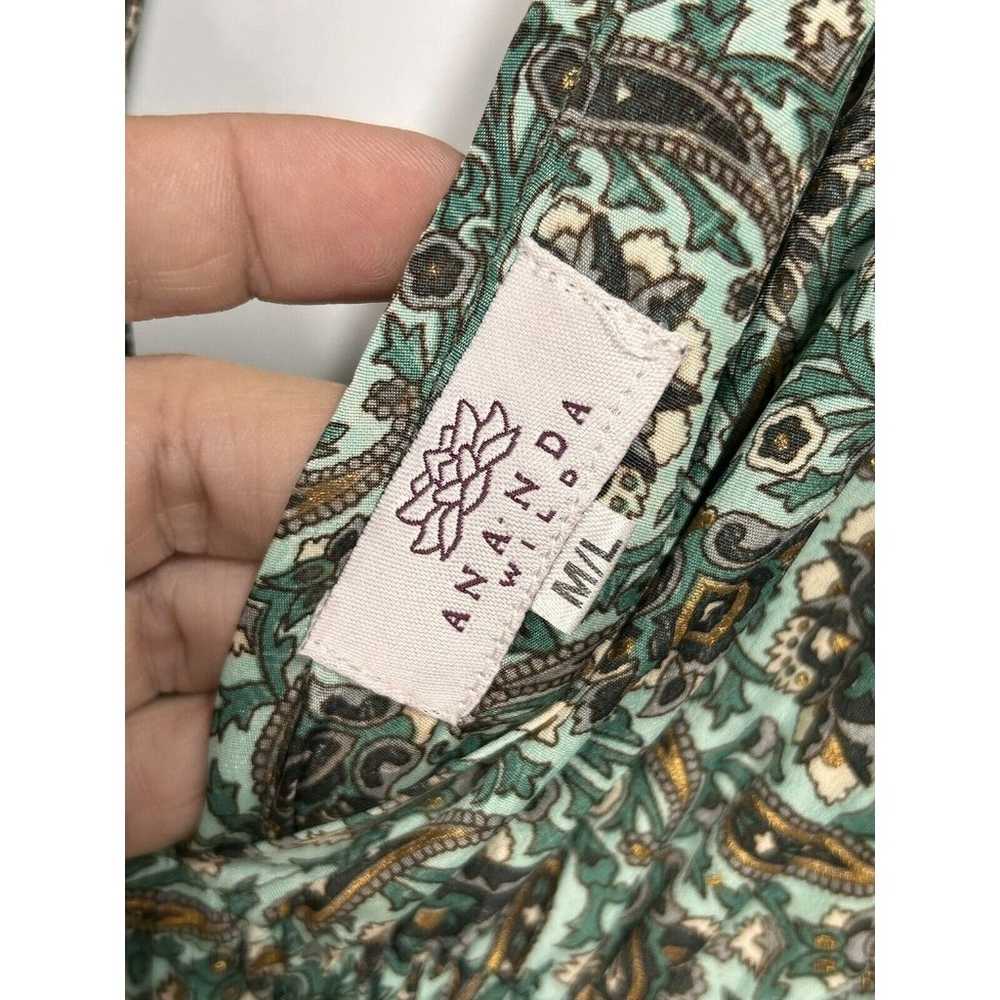 Ananda Wild Silk Blend Paisley Print Maxi Dress E… - image 4