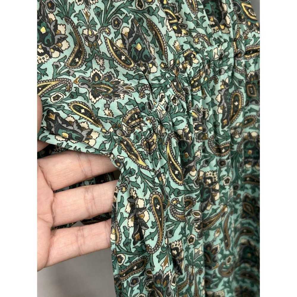 Ananda Wild Silk Blend Paisley Print Maxi Dress E… - image 5