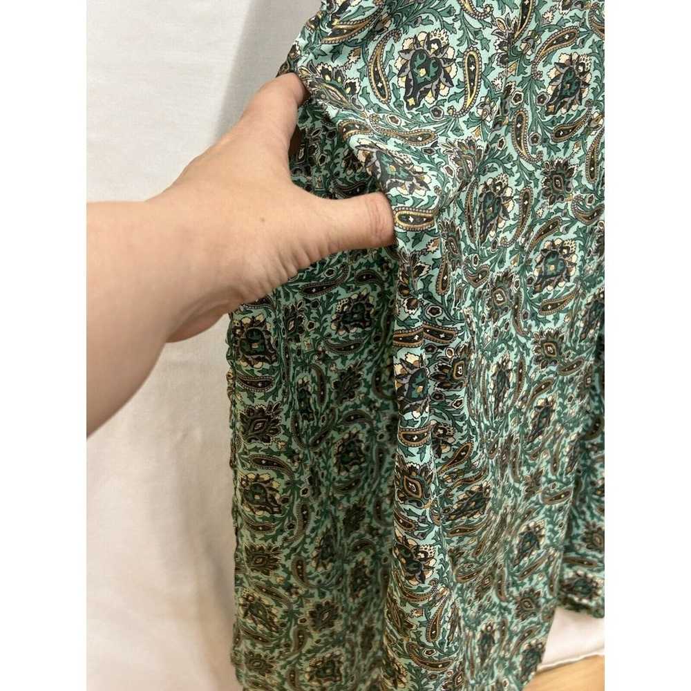Ananda Wild Silk Blend Paisley Print Maxi Dress E… - image 6