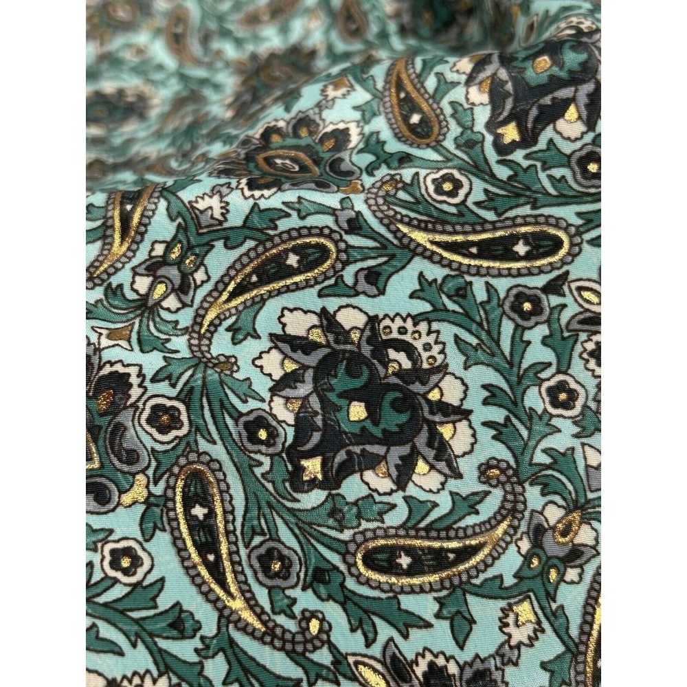Ananda Wild Silk Blend Paisley Print Maxi Dress E… - image 7