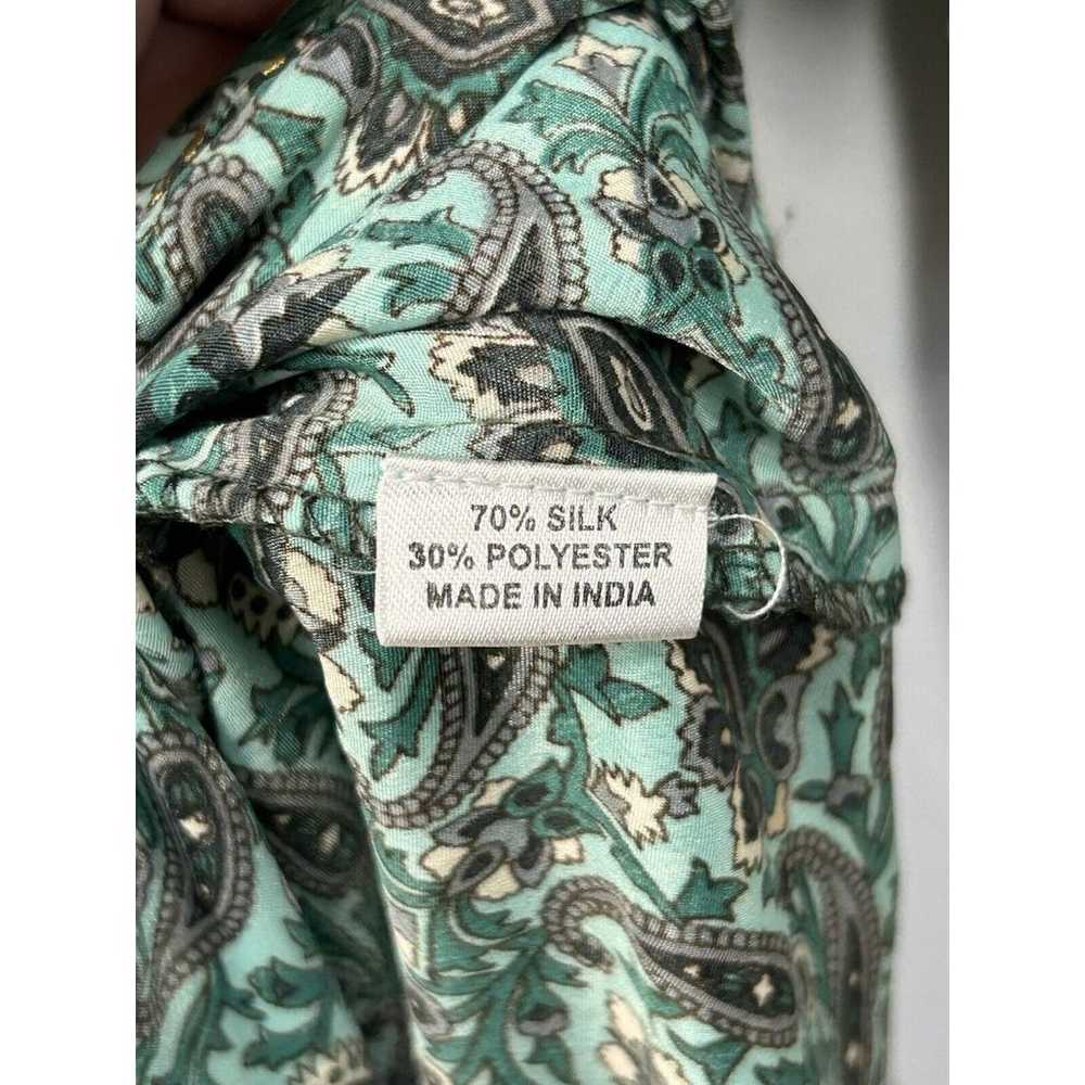 Ananda Wild Silk Blend Paisley Print Maxi Dress E… - image 9