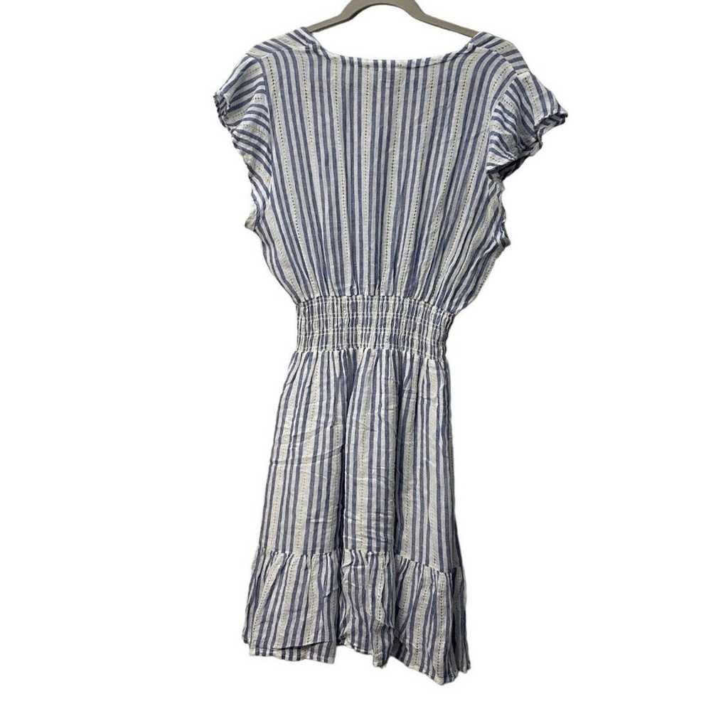 Rails Tara Dress Large Linen Blue White Stripe Sh… - image 5