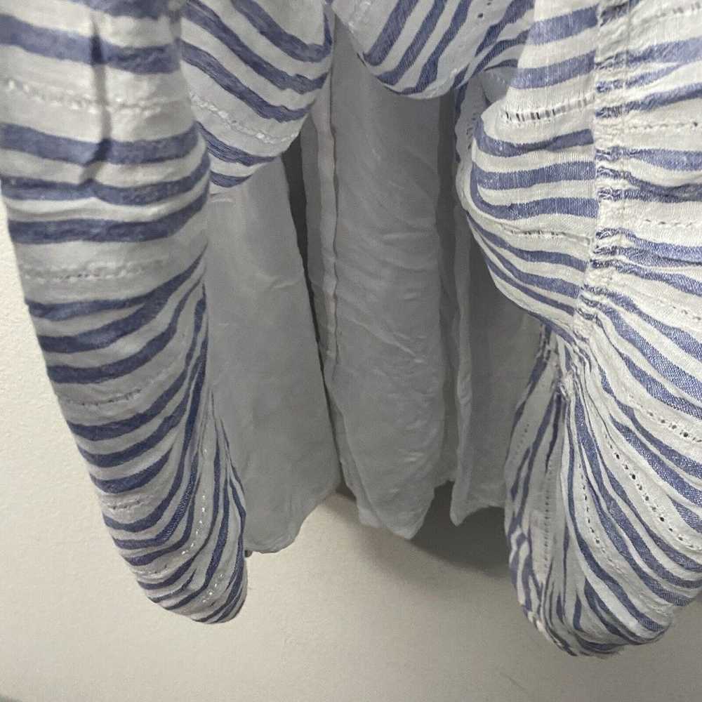 Rails Tara Dress Large Linen Blue White Stripe Sh… - image 7