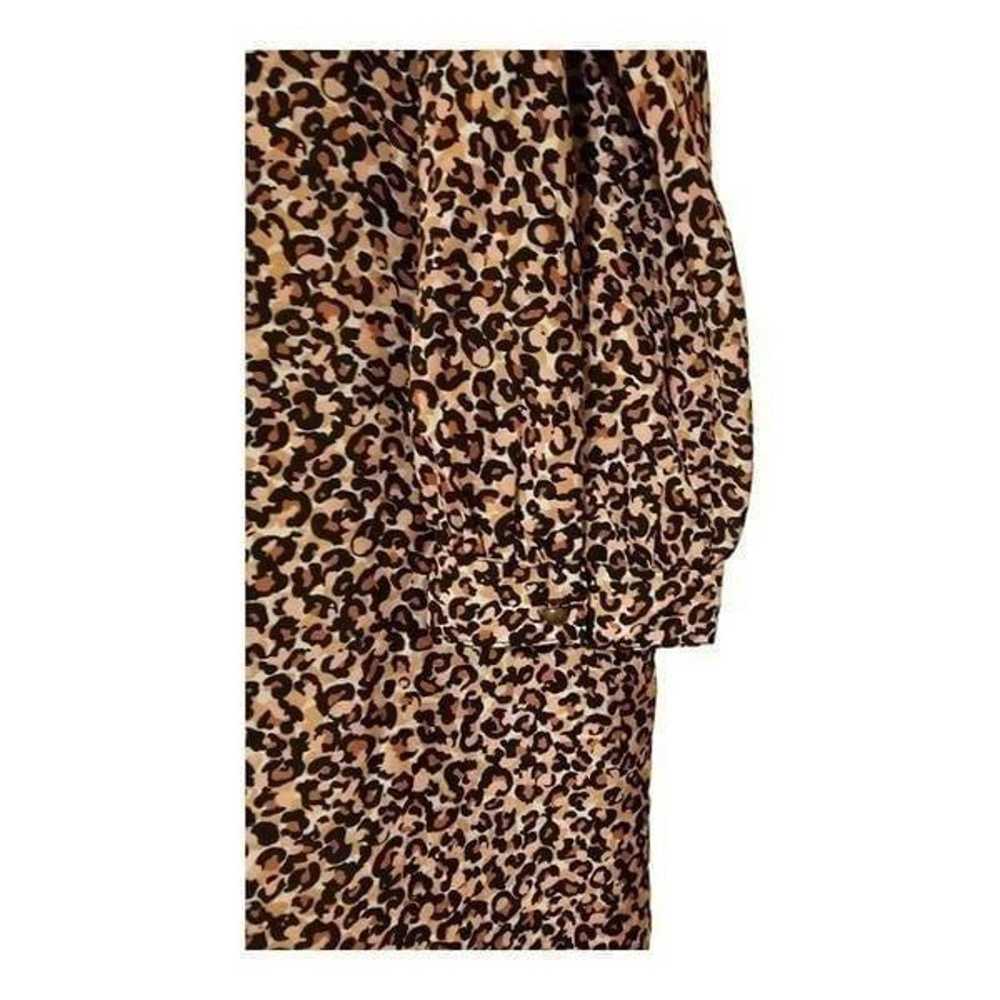 LOFT Leopard Print Shift Dress - Size Large - image 6