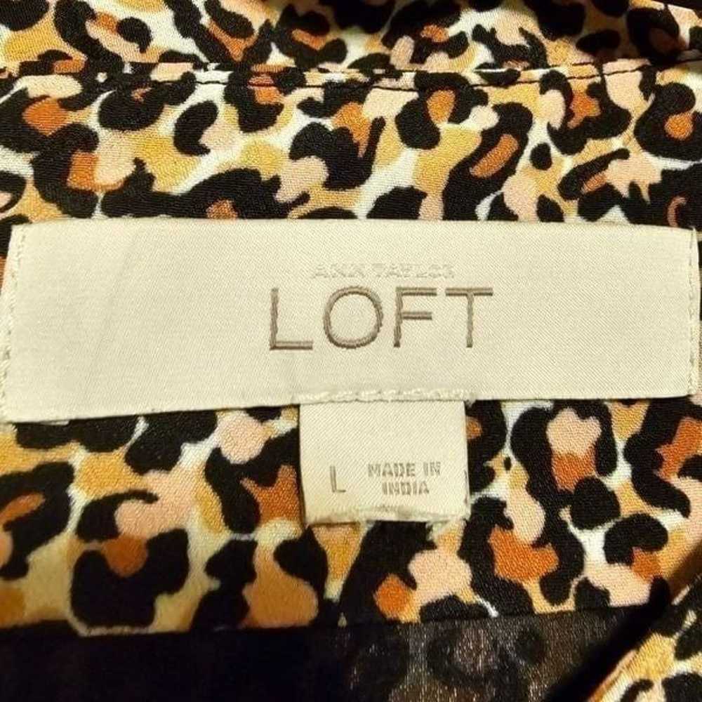 LOFT Leopard Print Shift Dress - Size Large - image 7