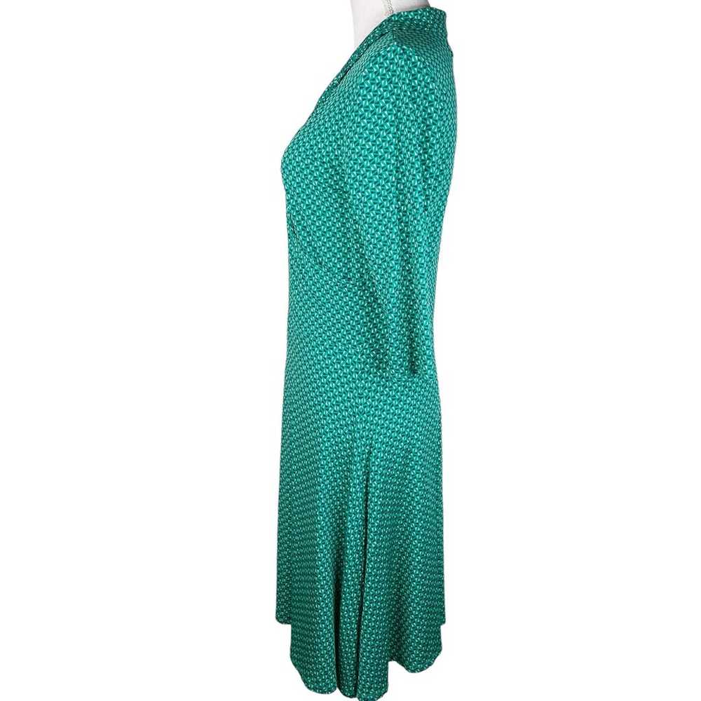 Leota Anchors Aweigh Faux Wrap Dress Geometric Na… - image 4