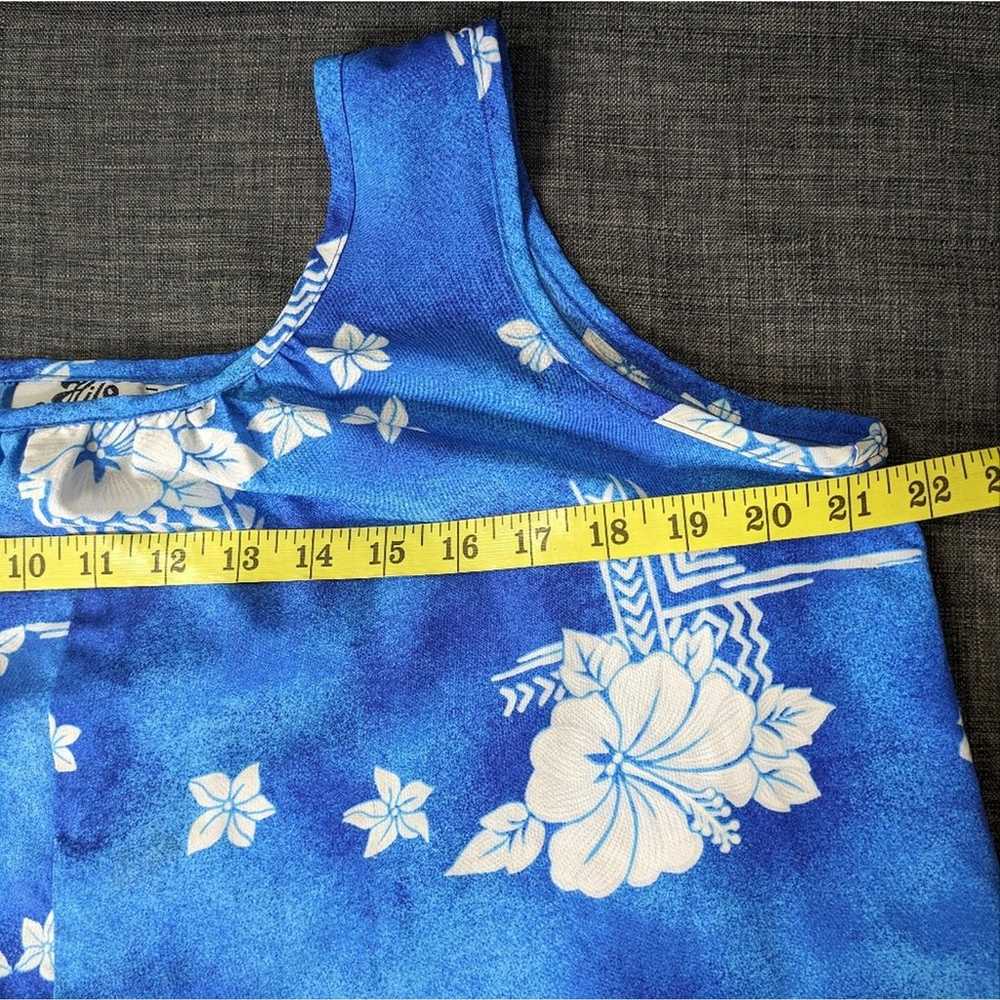 Hilo Hattie Maxi Hawaiian Floral Dress Large ? Bl… - image 10