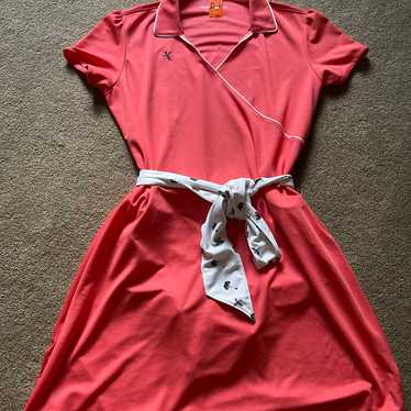 LADY HAGEN Coral Activewear Dress w/shorts