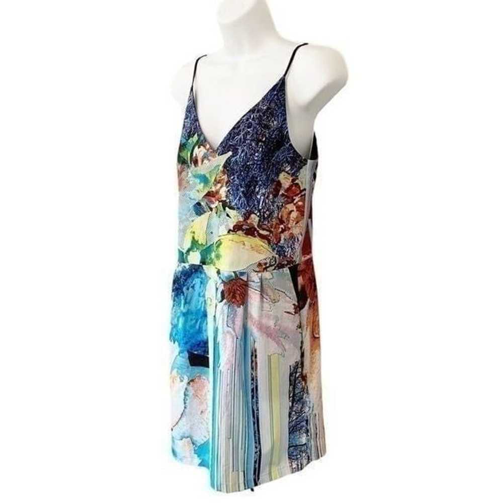 Clover Canyon Cami Mini Dress Pockets Mixed Print… - image 2