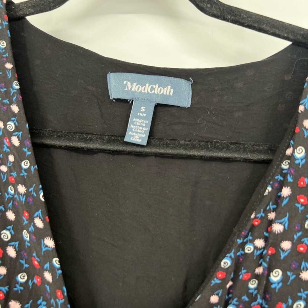 ModCloth Black Floral Button Front Maxi Dress - image 3