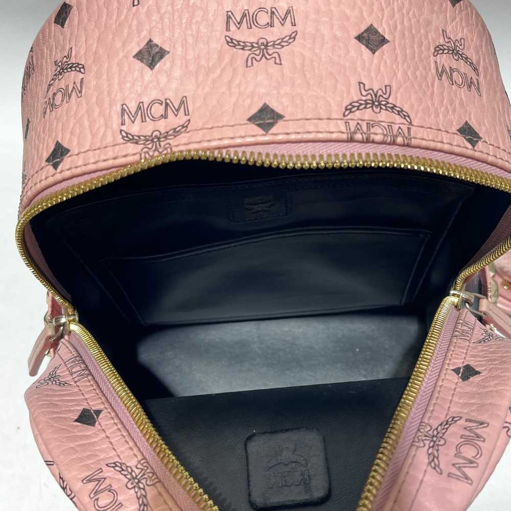 MCM/Backpack/OS/Monogram/Leather/PNK/PInk Studded… - image 5