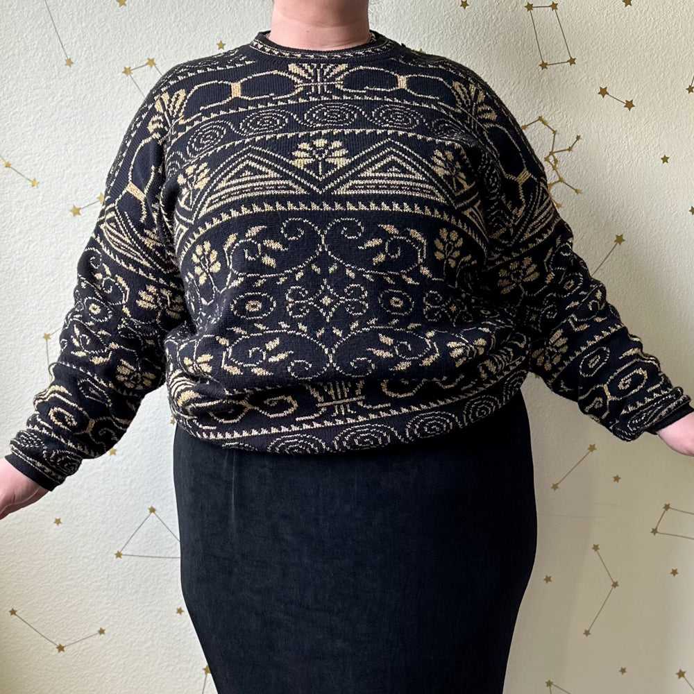 antique gold sweater - image 3