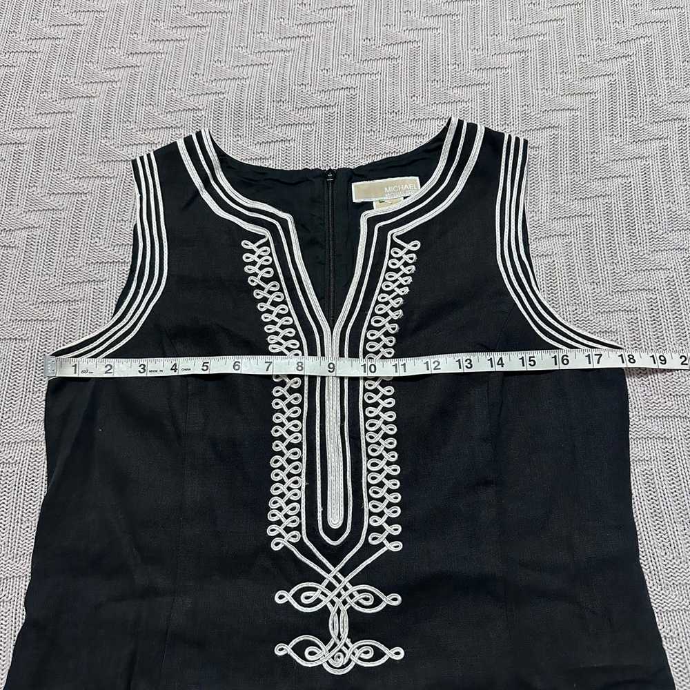 Michael Michael Kors navy linen sheath dress size… - image 5