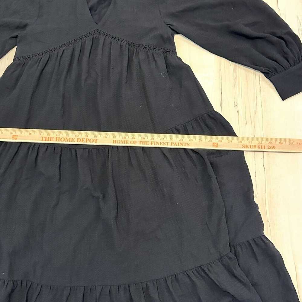 Zara Women's SM Textured Midi Tiered Dress BlackL… - image 7