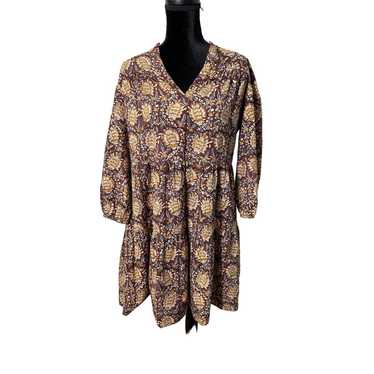 Fitzroy & Willa Brown Printed Cotton Long Sleeve … - image 1