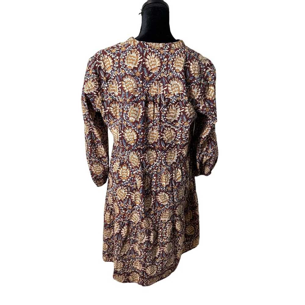 Fitzroy & Willa Brown Printed Cotton Long Sleeve … - image 2
