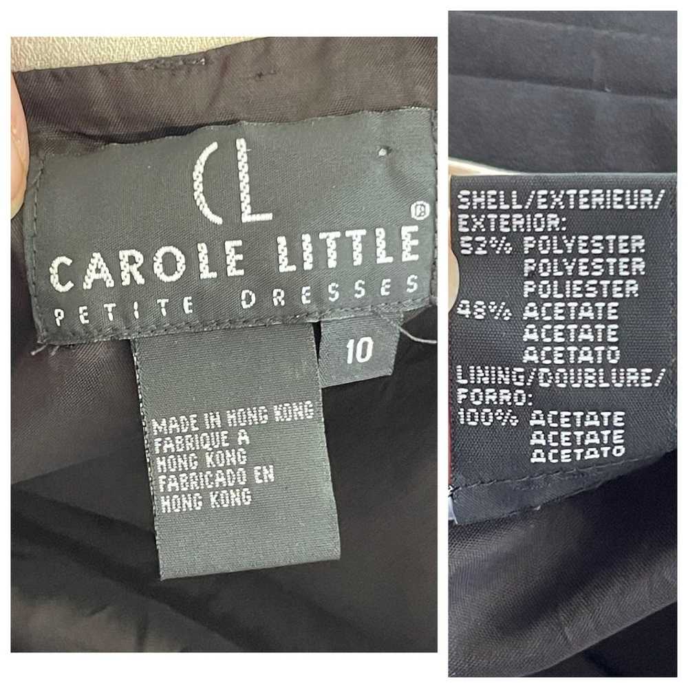 Carole Little VINTAGE Black Cream Empire Waist Sl… - image 10