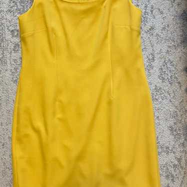 Kasper Size 14 Yellow Pencil Dress - image 1
