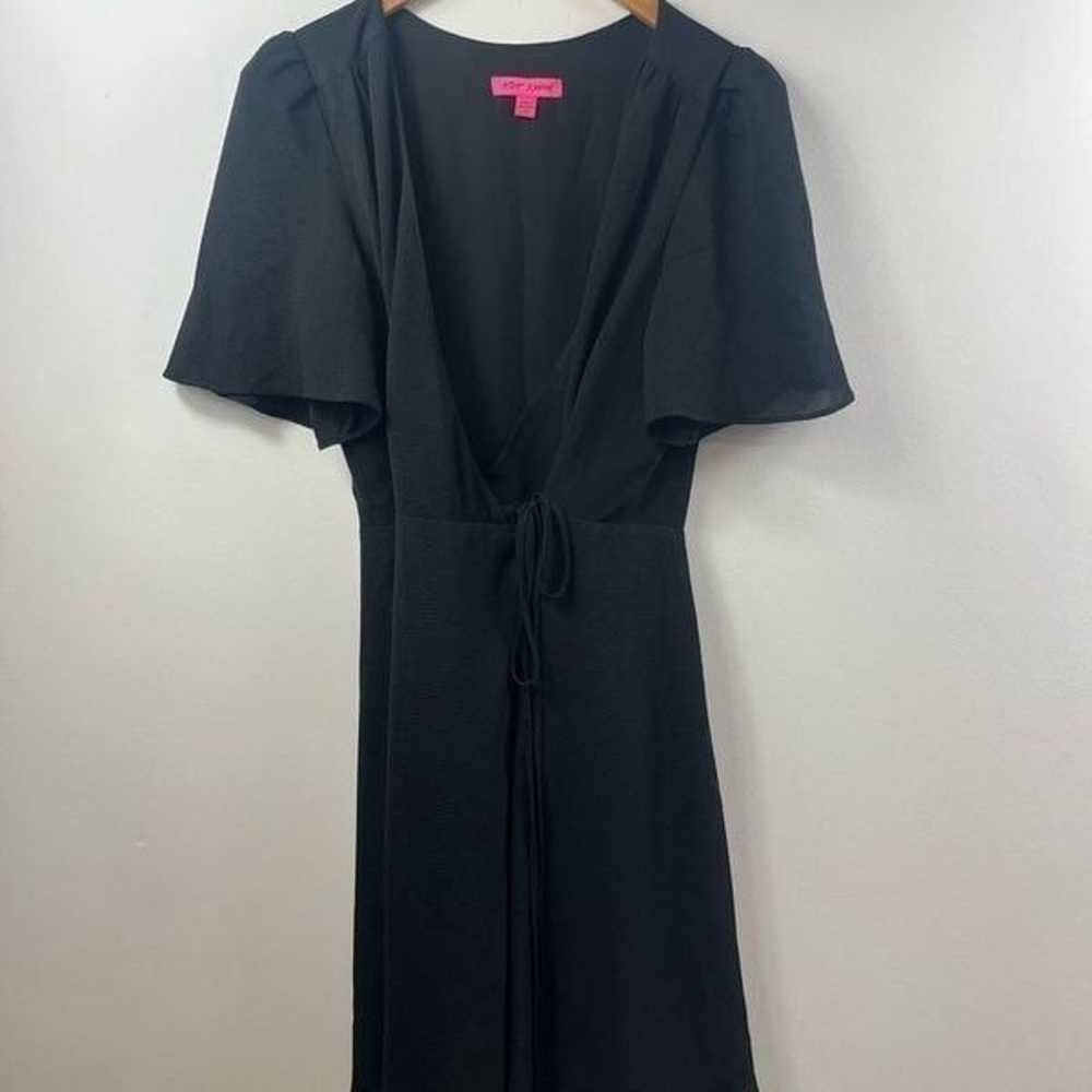 Betsy Johnson Black Midi  Wrap Dress In Women’s D… - image 3