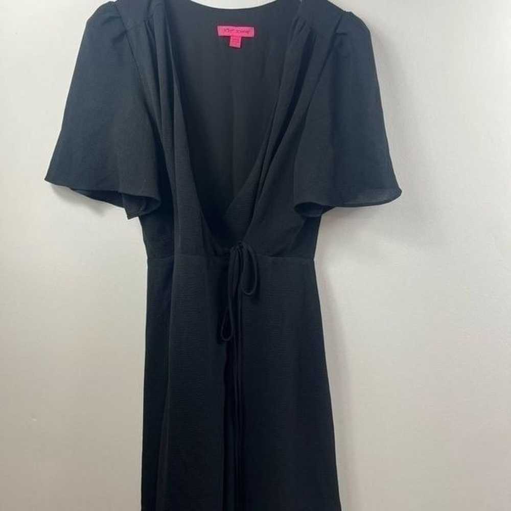 Betsy Johnson Black Midi  Wrap Dress In Women’s D… - image 4