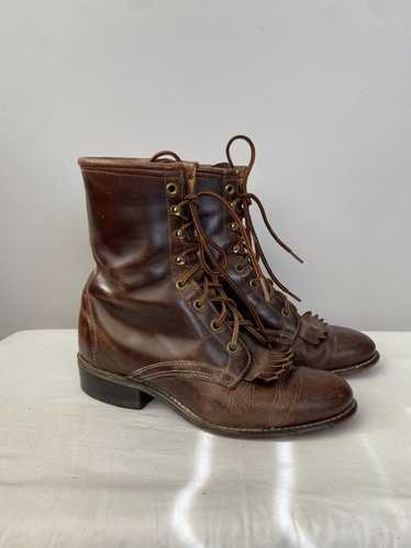 Laredo Vintage Kiltie Lace-Up Roper Boots (7) |…