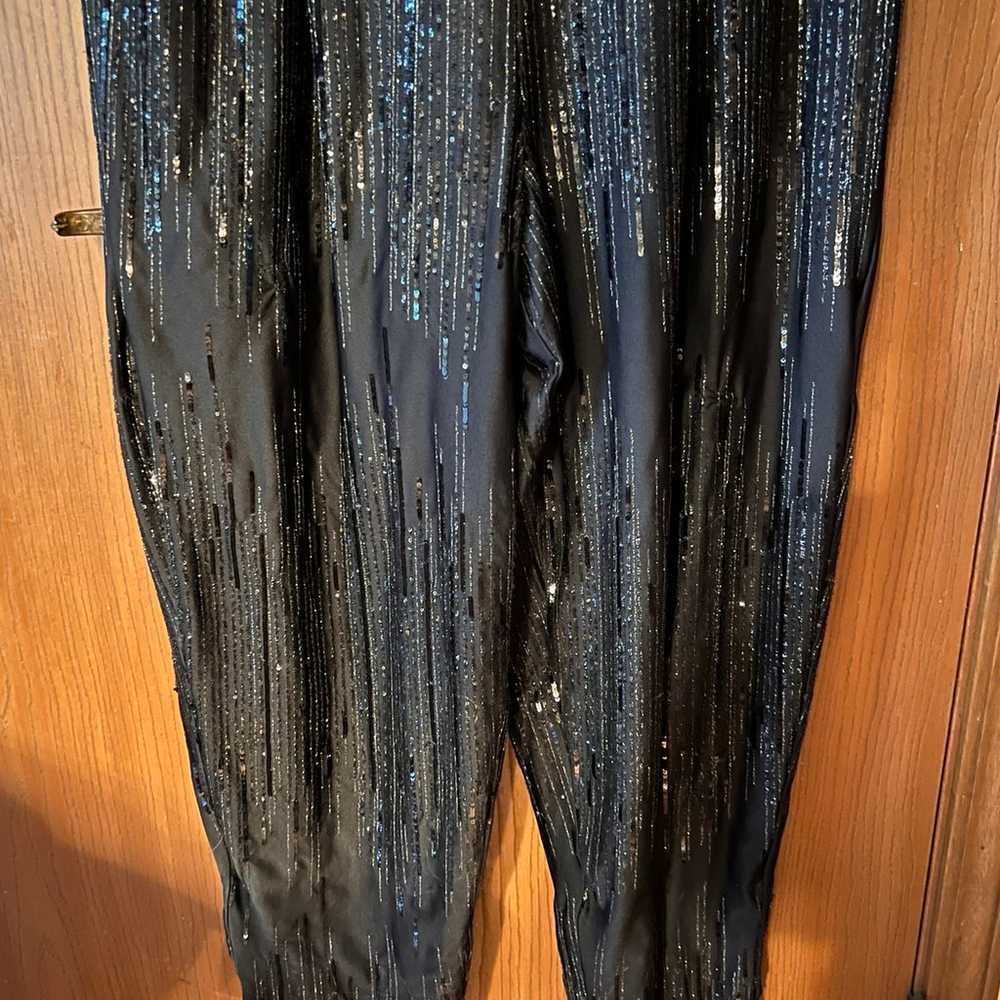 Eloquii sequin black flare leg jumpsuit - image 4