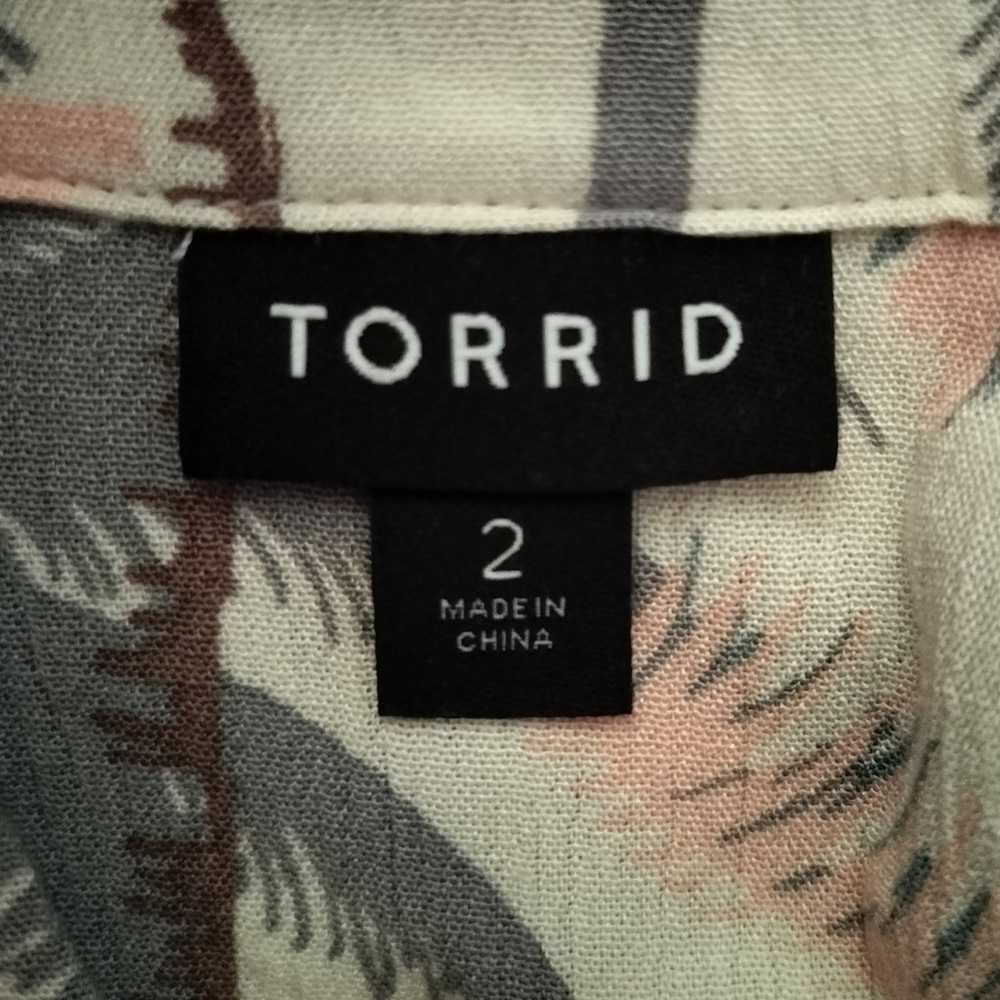 Torrid Size 2 2X Gauze Button Cover Up Shirt Dres… - image 5