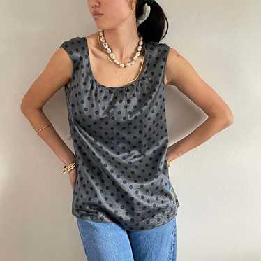 Silk charmeuse sleeveless blouse - image 1