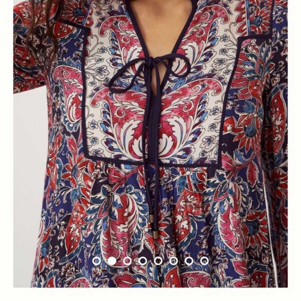 anthropologie paisley crepe tunic dress - image 2