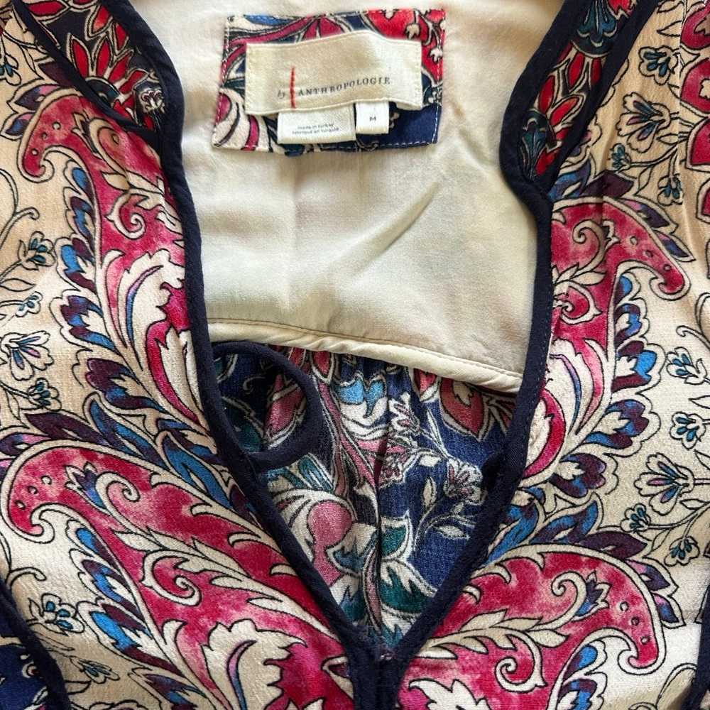 anthropologie paisley crepe tunic dress - image 6