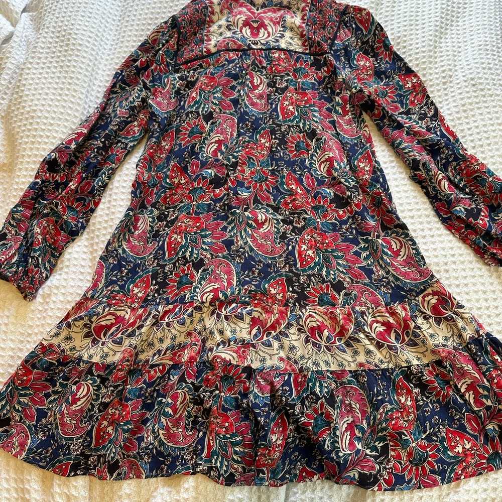 anthropologie paisley crepe tunic dress - image 7