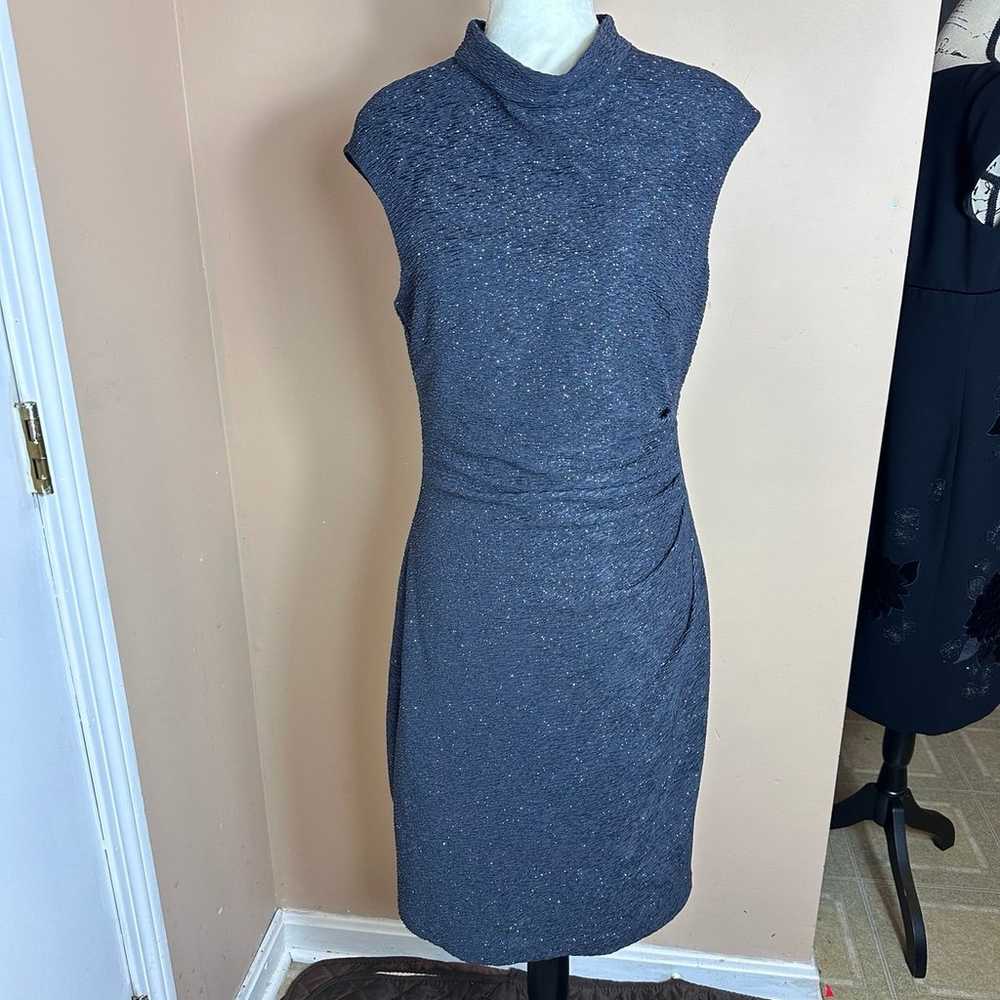 Eliza J Dress Womens Size 12 Silver Sparkle Sheat… - image 1