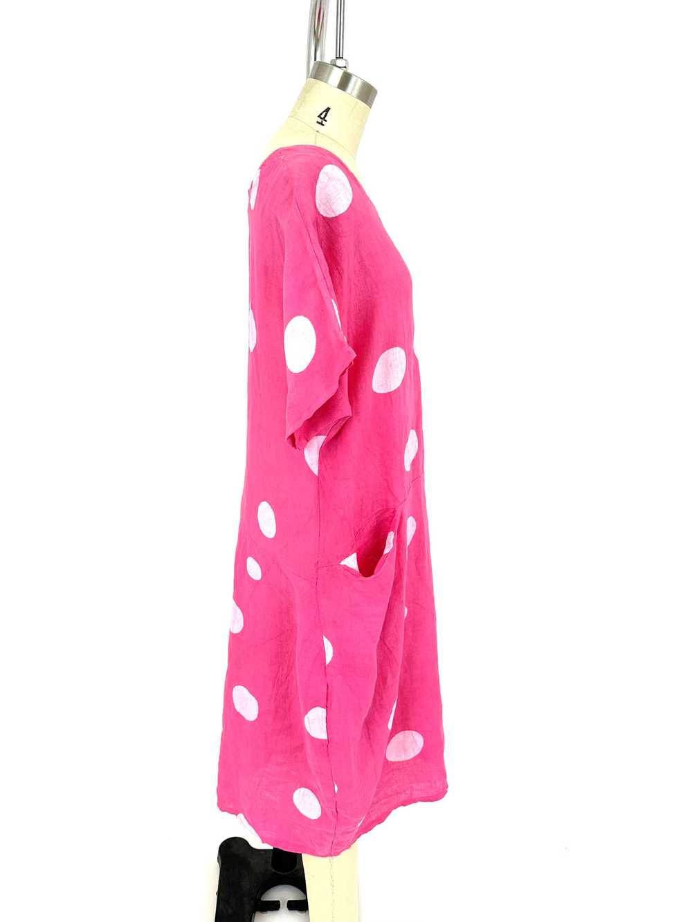 Italian Linen Polka Dot Dress - image 2