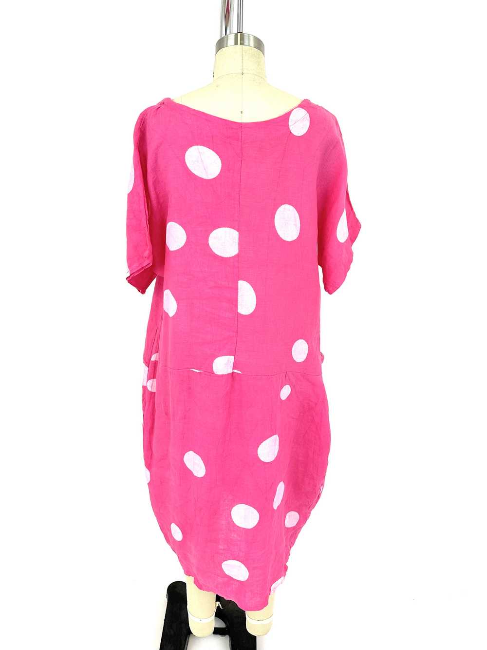 Italian Linen Polka Dot Dress - image 3