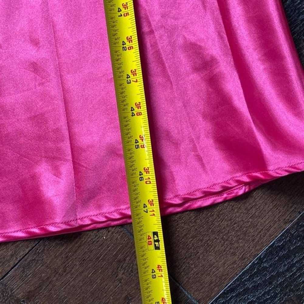 Lisa and Lucy hot pink satin slip maxi dress size… - image 10
