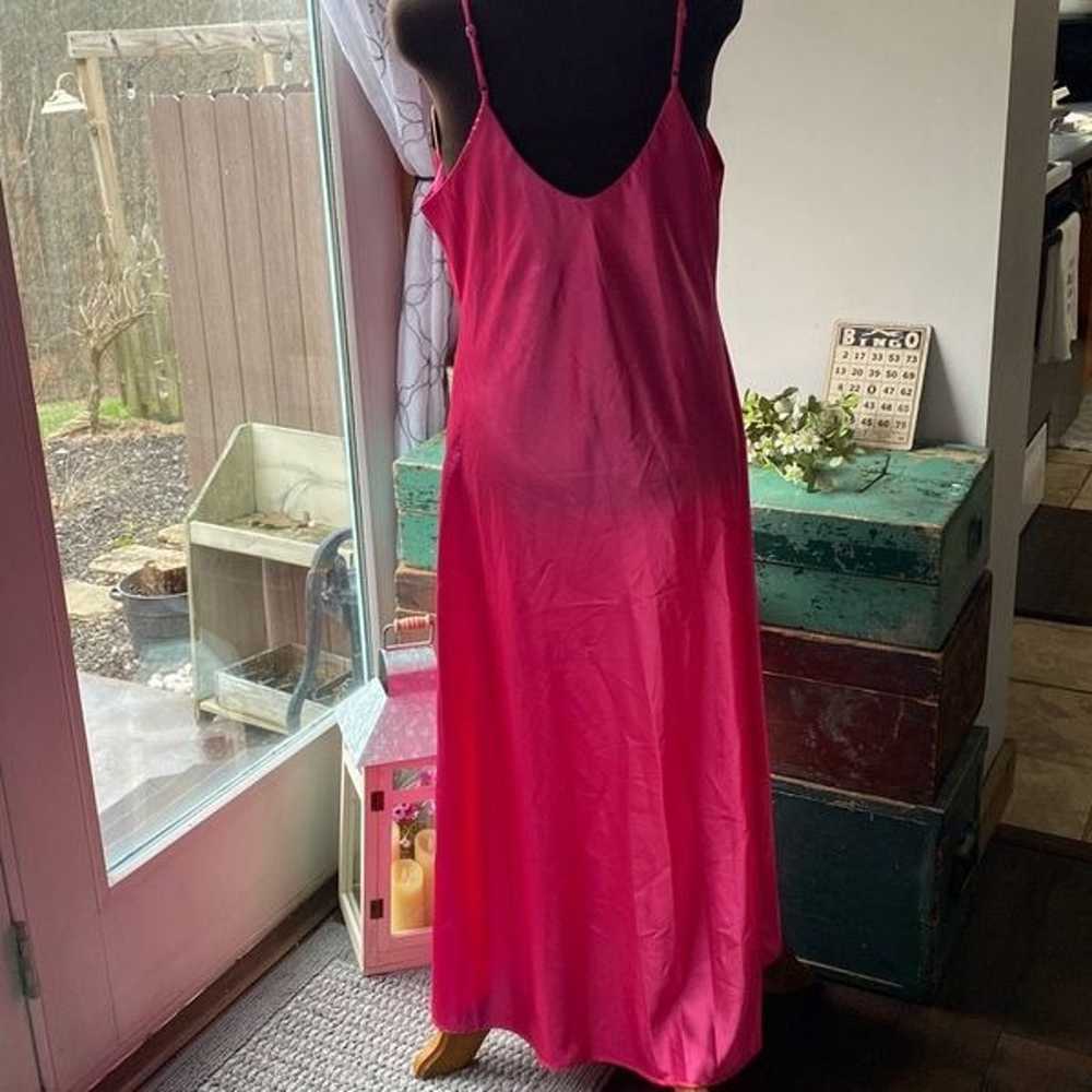 Lisa and Lucy hot pink satin slip maxi dress size… - image 4