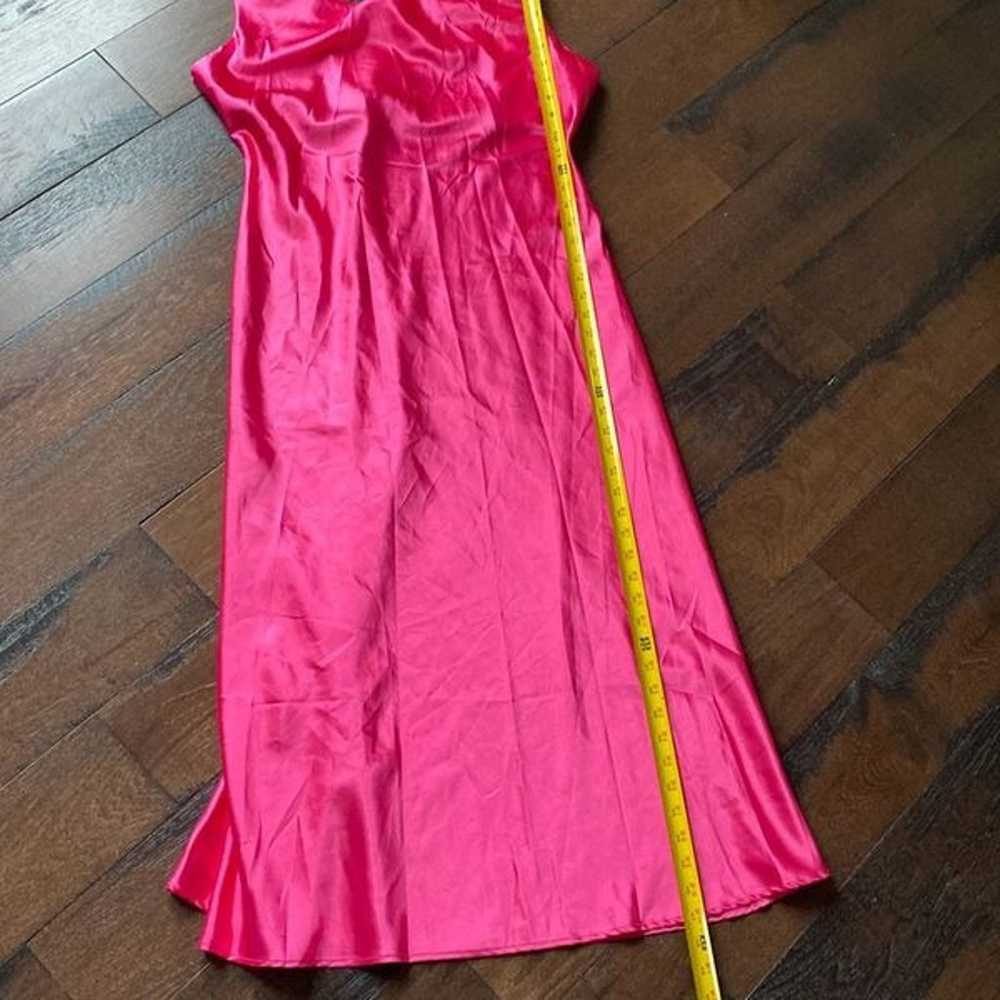 Lisa and Lucy hot pink satin slip maxi dress size… - image 9