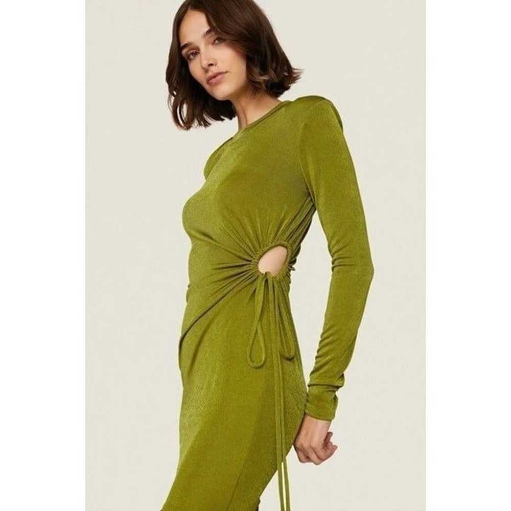 Louna Slinky Dress Green Womens Size Small - image 2