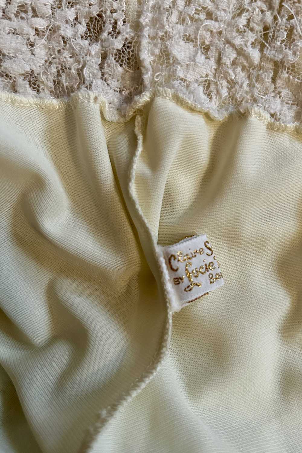 Pale Yellow Lace Mini, S-M - image 8