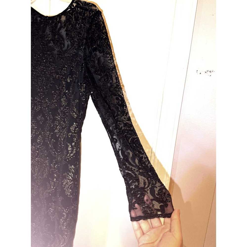 ADRIANNA PAPELL Sheath Dress sz16 Sheer Lace Blac… - image 10