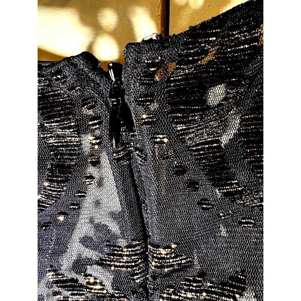 ADRIANNA PAPELL Sheath Dress sz16 Sheer Lace Blac… - image 11