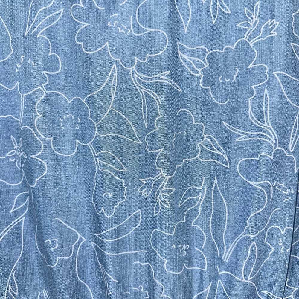 Cloth & Stone Floral Tencel Chambray Long Sleeve … - image 10